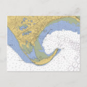 Provincetown MA Harbor Chart Briefkaart (Voorkant)