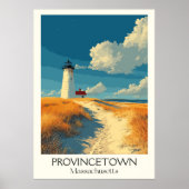 Provincetown MA  Lighthouse Beach Art Poster (Voorkant)