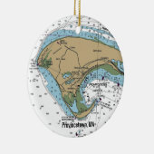 Provincetown MA Nautical Chart Keramisch Ornament (Rechts)