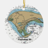 Provincetown MA Nautical Chart Keramisch Ornament (Voorkant)