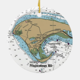 Provincetown MA Nautical Chart Keramisch Ornament