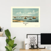 Provincetown, MA Panoramic Map - 1877 Poster (Thuiskantoor)