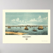 Provincetown, MA Panoramic Map - 1877 Poster (Voorkant)