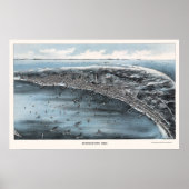 Provincetown, MA Panoramic Map - 1910 Poster (Voorkant)
