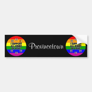 Provincetown MA Support Gay Rights Bumpersticker