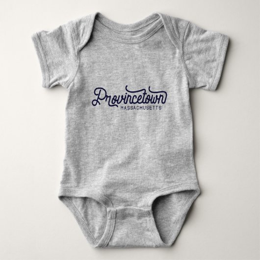 Provincetown Massachusetts Baby Body-pak Romper (Voorkant)