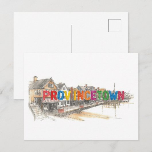 Provincetown, Massachusetts Briefkaart (Voorkant / Achterkant)