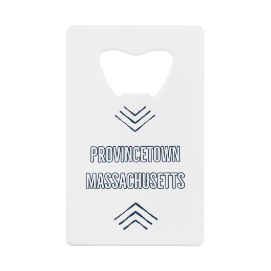 Provincetown Massachusetts Creditkaart Flessenopener (Voorkant)