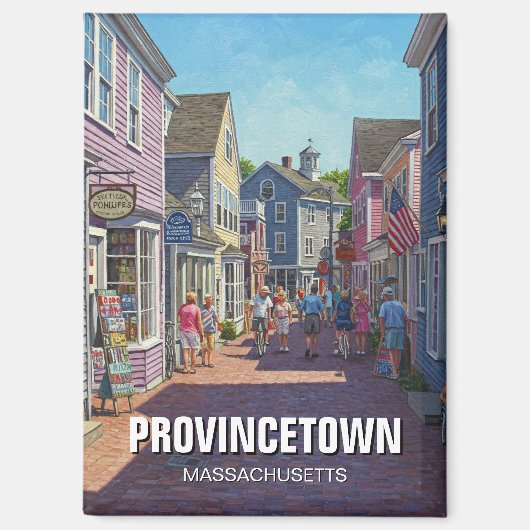 Provincetown Massachusetts Reizen Magneet (Voorkant)