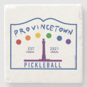 Provincetown Pickleball Stone Onderzetter v1 (Voorkant)
