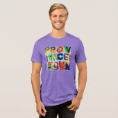 PROVINCETOWN SJABLONE SCHILDERKUNST Tri-Blend SHIRT (Voorkant volledig)