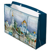 Provinciaal klein stadje Zadonsk aquarelle Groot Cadeauzakje (Achterkant Gekanteld)