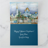 Provinciaal klein stadje Zadonsk aquarelle Kaart (Binnen)