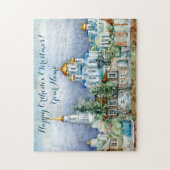 Provinciaal klein stadje Zadonsk aquarelle Legpuzzel (Verticaal)