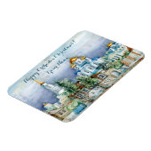 Provinciaal klein stadje Zadonsk aquarelle Magneet (Linkerzijde)