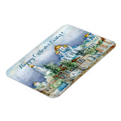 Provinciaal klein stadje Zadonsk aquarelle Magneet (Linkerzijde)