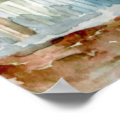 Provinciaal klein stadje Zadonsk aquarelle Poster (Hoek)