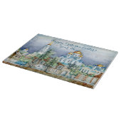 Provinciaal klein stadje Zadonsk aquarelle Snijplank (Hoek)