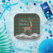 Provinciaal Manitoba Tartan en kerstfeestdag Papieren Bordje (Feest)