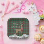 Provinciaal Manitoba Tartan en kerstfeestdag Papieren Bordje (Feest)