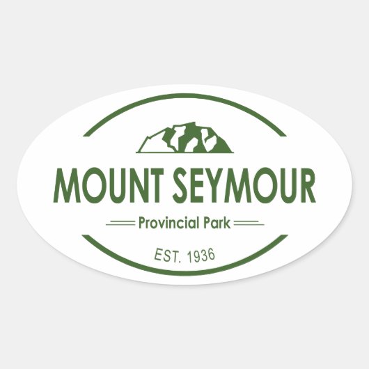 Provinciaal park Mount Seymour Ovale Sticker (Voorkant)