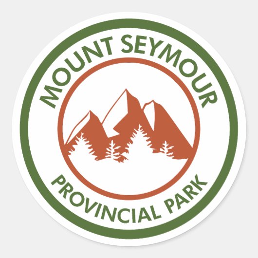 Provinciaal park Mount Seymour Ronde Sticker (Voorkant)