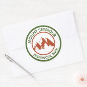 Provinciaal park Mount Seymour Ronde Sticker (Envelop)