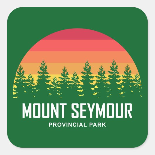 Provinciaal park Mount Seymour Vierkante Sticker (Voorkant)