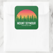 Provinciaal park Mount Seymour Vierkante Sticker (Tas)