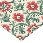 Provinciale Elegantie: Franse rode kerstgenot Lange Tafelloper (Hoek)