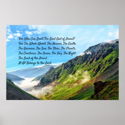 Provincie 2019: "Het land Israël is gebukt" Poster (Voorkant)