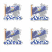 Provincie Alberta en Vlag Sticker (Voorkant)