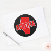 Provincie Alberta Ronde Sticker (Envelop)