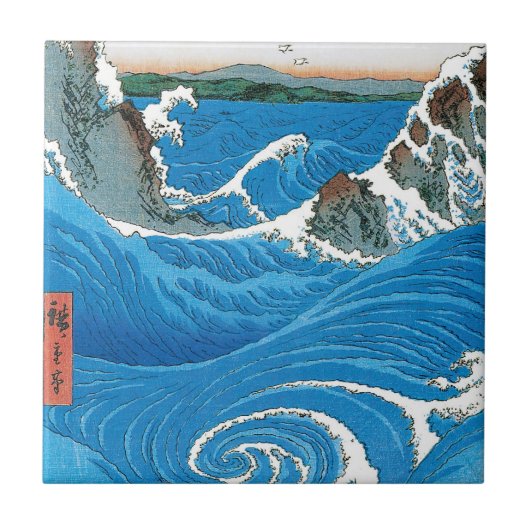 Provincie Awa, Naruto Whirlpools door Ando Hiroshi Tegeltje (Voorkant)