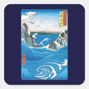 Provincie Awa, Naruto Whirlpools door Ando Hiroshi Vierkante Sticker