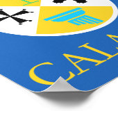 Provincie Calabria Vlag Poster (Hoek)