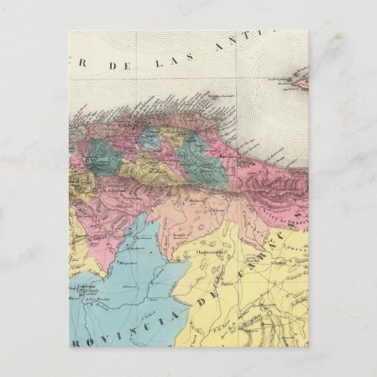 provincie Caracas Briefkaart (Voorkant)