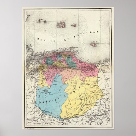 provincie Caracas Poster (Voorkant)