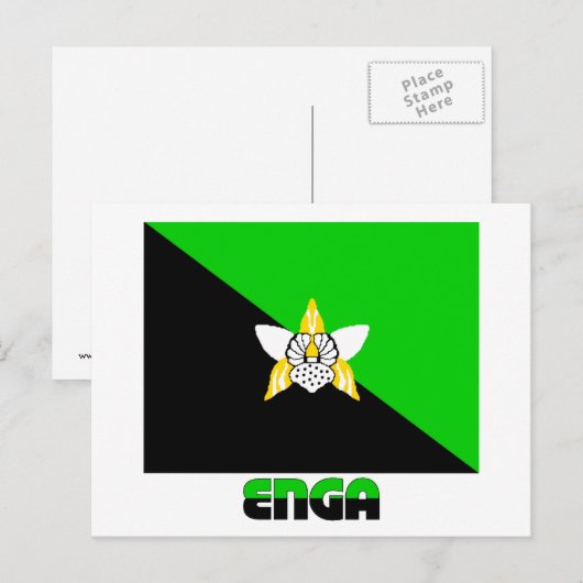 Provincie Enga, PNG Briefkaart (Voorkant / Achterkant)