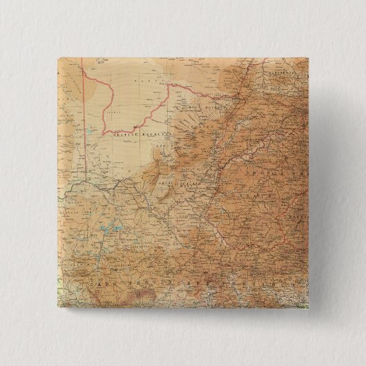 Provincie Kaapverdië, transvaal Vierkante Button 5,1 Cm (Voorkant)