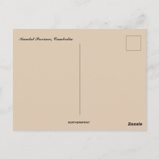 Provincie Kandal Cambodja Briefkaart (Achterkant)