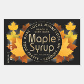 Provincie Naam Batch en Datum MAPLE STROOP LABEL (Voorkant)