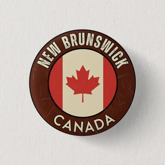 Provincie New Brunswick Canada Ronde Button 3,2 Cm (Voorkant)