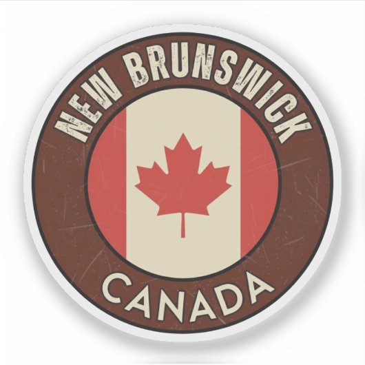 Provincie New Brunswick Canada Sticker (Voorkant)