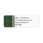 Provincie Newfoundland Canada Tartan Etiket (Voorkant)