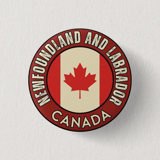 Provincie Newfoundland en Labrador Canada Ronde Button 3,2 Cm (Voorkant)