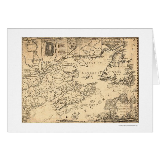 Provincie Nova Scotia Canada Map 1776 (Voorkant Horizontaal)