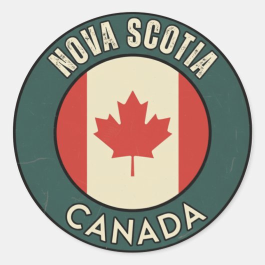 Provincie Nova Scotia Canada Ronde Sticker (Voorkant)