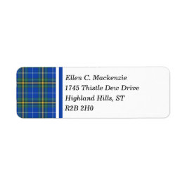 Provincie Nova Scotia Canada Tartan Etiket