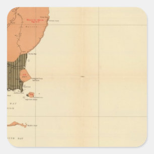 Provincie Nova Scotia Island of Cape Breton 4 Vierkante Sticker